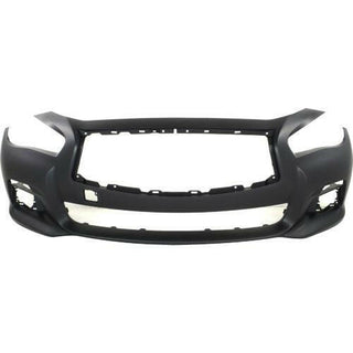 2014-2015 Infiniti Q50 Front Bumper Cover, w/o Object Sensors, Exc Sport-CAPA.
