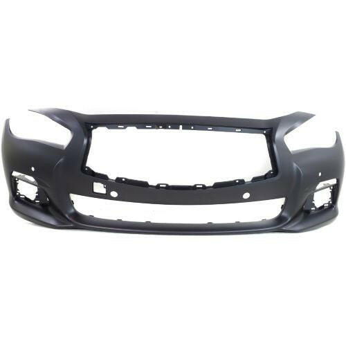 2014-2015 Infiniti Q50 Front Bumper Cover, w/Object Sensors, Exc Sport-CAPA.
