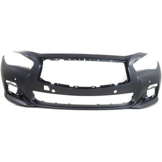 2014-2015 Infiniti Q50 Front Bumper Cover, w/Object Sensors, Exc Sport-CAPA.