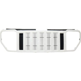 2009-2011 Jeep Liberty Grille, Painted-White Shell/Textured Insert-CAPA - Classic 2 Current Fabrication