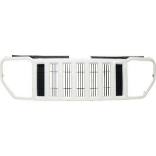 2009-2011 Jeep Liberty Grille, Painted-White Shell/Textured Insert-CAPA.