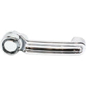 2007-2016 Jeep Wrangler Tailgate Handle, Outside, All Chrome, W/o Keyhole.