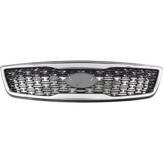2014-2015 Kia Sorento Grille, Painted-Silver, w/Chrome Molding & Sport-CAPA.