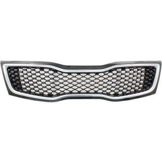 2014-2015 Kia Optima Grille, Black, w/Chrome Molding, USA Built-CAPA.