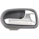 1995-2003 Mazda Protege Front Door Handle RH, Inside, Chrome + Gray.