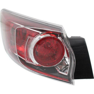 2010-2013 Mazda 3 Tail Lamp LH, Halogen, Standard/bulb Type, Hatchback.