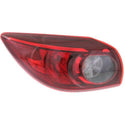 2014-2016 Mazda 3 Tail Lamp LH, Outer, Assembly, Bulb Type, Hatchback.