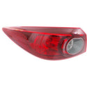 2014-2016 Mazda 3 Tail Lamp LH, Outer, Assembly, Bulb Type, Sedan.