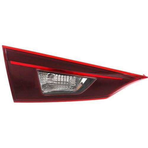 2014-2016 Mazda 3 Tail Lamp LH, Inner, Lens/Housing, Bulb Type, Sedan.