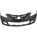 2007-2009 Mazda 3 Front Bumper Cover, Primed, Sport Type, Sedan - Capa.