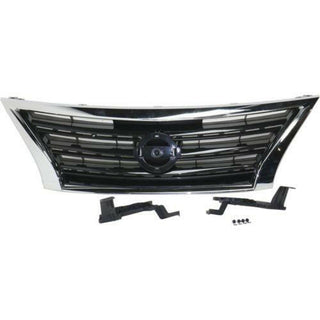 2013-2015 NissanSentra Grille Shell/Painted-Dark Silver, SR-CAPA.