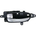 2007-2013 Nissan Altima Front Door Handle LH, Chrome Lever/Black Bezel.