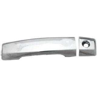 2004-2014 Nissan Titan Front Door Handle LH, All Chrome, Handle+cap, w/Keyhole.