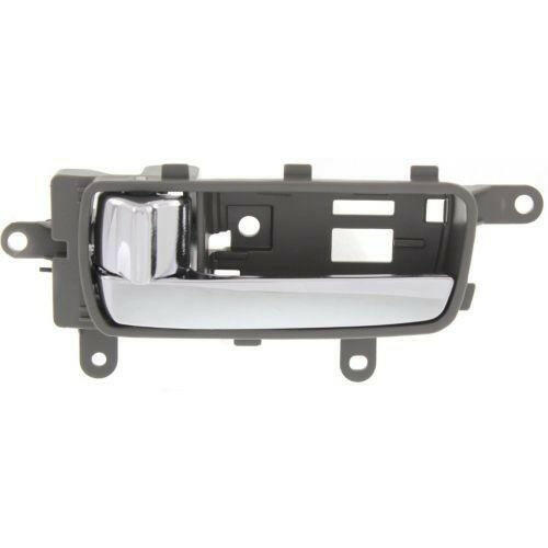 2007-2012 Nissan Sentra Front Door Handle LH, Chrome Lever/Gray Bezel.