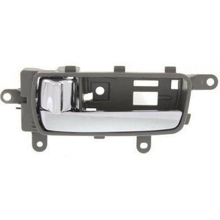2007-2012 Nissan Sentra Front Door Handle LH, Chrome Lever/Gray Bezel.