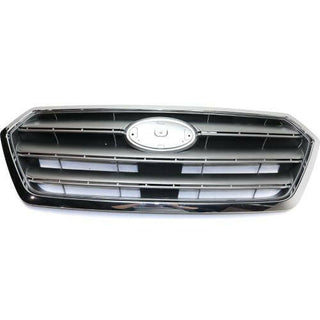 2015-2016 Subaru Legacy Grille, Painted-Silver/Gray, w/Chrome Trim.