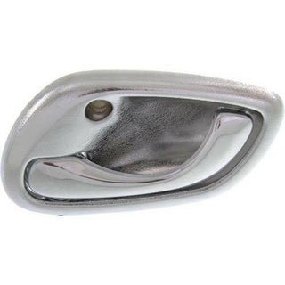 1995-2002 Suzuki Esteem Front Door Handle LH, Inside, All Chrome, Plastic.