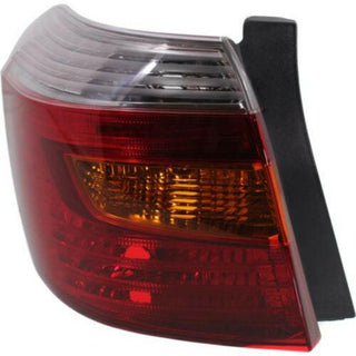 2008-2010 Toyota Highlander Tail Lamp LH, Amber/clear/red Lens, Sport.