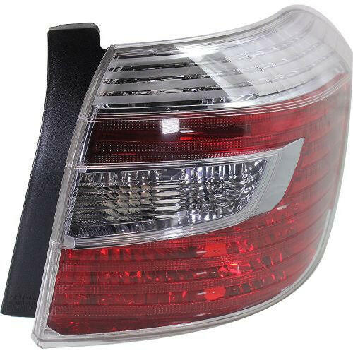 2008-2010 Toyota Highlander Tail Lamp RH, Lens/Housing, Clear & Red Lens, Hybrid.