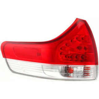 2011-2014 Toyota Sienna Tail Lamp LH, Outer, Assembly, W/o Se-Capa.