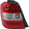 2006-2007 Toyota Highlander Tail Lamp LH, Lens/Housing, Clear & Red Lens, Hybrid.