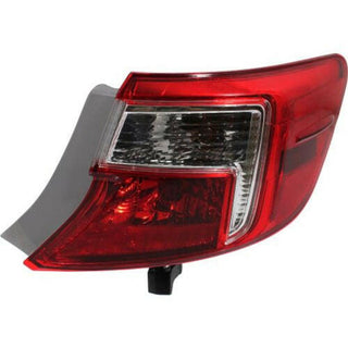 2012-2014 Toyota Camry Tail Lamp RH, Outer, Assembly, Red And Clear Lens.