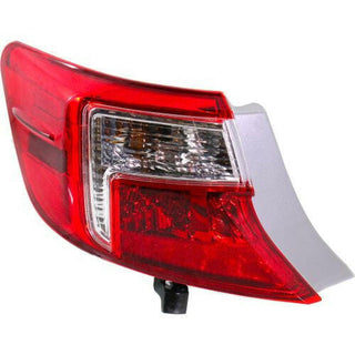 2012-2014 Toyota Camry Tail Lamp LH, Outer, Assembly, Red And Clear Lens.