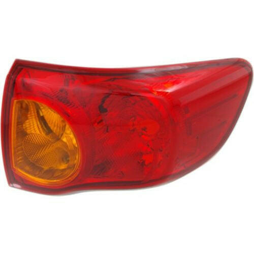 2009-2010 Toyota Corolla Tail Lamp RH, Outer, Lens And Housing.