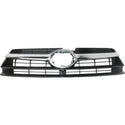 2014-2016 Toyota Highlander Grille, Gray, With Chrome Molding - CAPA.