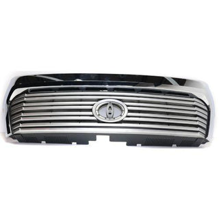 2014-2015 Toyota Tundra Grille, Painted-Silver/Gray, w/Chrome Mldg & Front Emblem - Classic 2 Current Fabrication