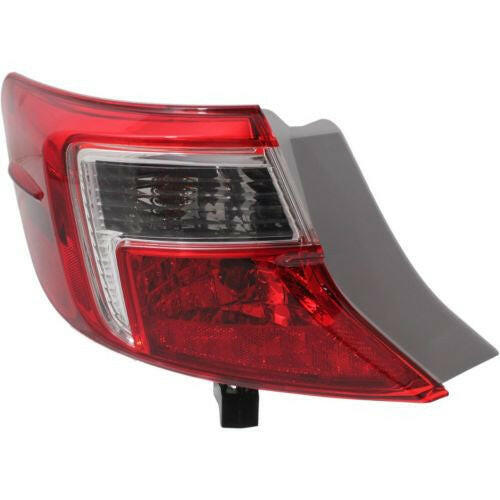 2012-2013 Toyota Camry Tail Lamp LH, Outer, Red & Clear Lens-Capa.