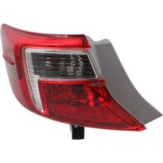 2012-2013 Toyota Camry Tail Lamp LH, Outer, Red & Clear Lens-Capa.