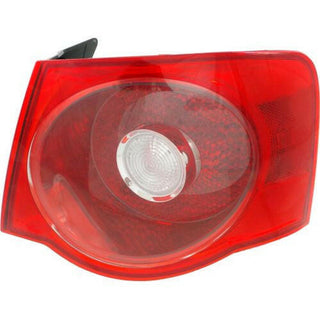 2005-2007 Volkswagen Jetta Tail Lamp RH, Outer, Assembly, Red Lens, Sedan.