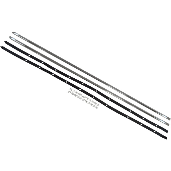 1965-1972 Mercedes-Benz W108 W109 SEL Rocker Panel Side Moulding Set Polish.