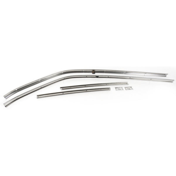 1966-1967 Chevy Chevelle Roof Rail Weather Strip Channel Set.