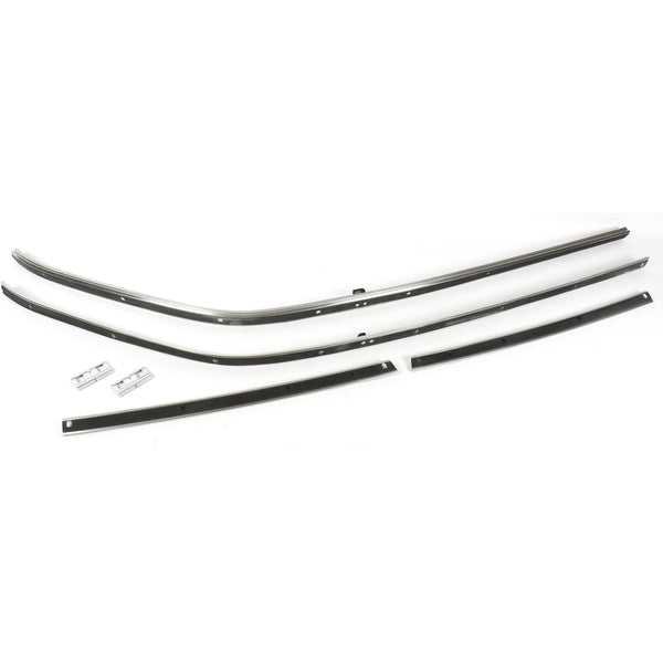 1966-1967 Chevy Chevelle Roof Rail Weather Strip Channel Set.