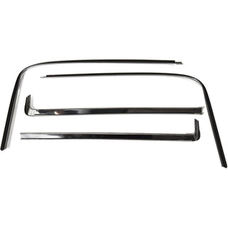 1966-1967 GM A BODY 2 Door Rear Window Reveal Molding 4 Piece Set.