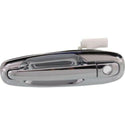2006-2008 Suzuki Reno Front Door Handle LH, Outside, All Chrome, Plastic.
