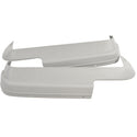 1967 FORD MUSTANG DELUXE/SHELBY BUCKET SEAT LOWER SIDE PLASTIC TRIMS PAIR (GREY).