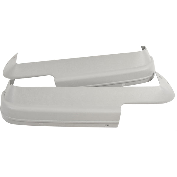 1967 FORD MUSTANG DELUXE/SHELBY BUCKET SEAT LOWER SIDE PLASTIC TRIMS PAIR (GREY).