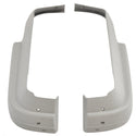1967 FORD MUSTANG DELUXE/SHELBY BUCKET SEAT LOWER SIDE PLASTIC TRIMS PAIR (GREY).
