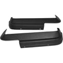 1967 FORD MUSTANG DELUXE/SHELBY BUCKET SEAT LOWER SIDE PLASTIC TRIMS PAIR (BLACK).