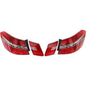 2010-2013 Mercedes-Benz E-Class Led Clear Tail Lamp, Set, W/back, Clear/Red, Sedan.