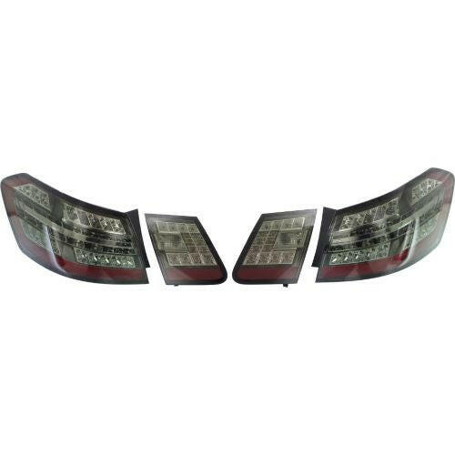 2010-2013 Mercedes-Benz E-Class Led Clear Tail Lamp, Set, W/back Up Lamp, Sedan.