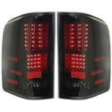 2007-2013 Chevy Silverado Pickup Led Clear Tail Lamp, Set, /smoke Lens.