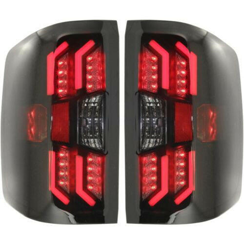 2014-2016 Chevy Silverado Pickup Tail Lamp RH & LH, Assy., Led, Smoke.