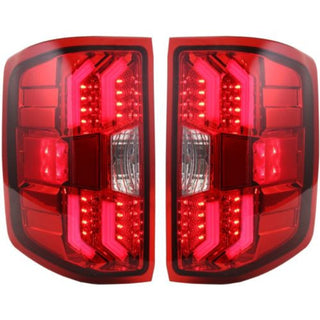 2014-2016 Chevy Silverado Pickup Tail Lamp RH & LH, Led, Red Lens - Classic 2 Current Fabrication