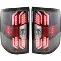 2014-2016 Chevy Silverado Pickup Tail Lamp RH & LH, Led, Clear Lens.