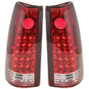 1988-2002 Chevy Full Size Pickup Led Clear Tail Lamp, Set, Clear/red Lens.