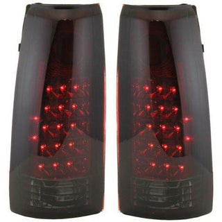 1988-2002 Chevy Full Size Pickup Led Clear Tail Lamp, Set, Smoke/red Lens.